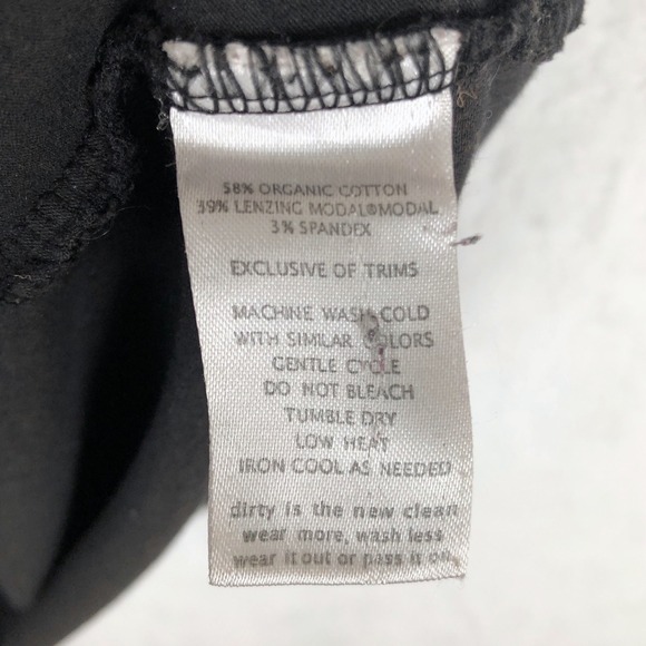 Toad&Co Organic Cotton Modal Ruched Side Midi Dress Sz S Black Cap Sleeve Pocket - Picture 6 of 9